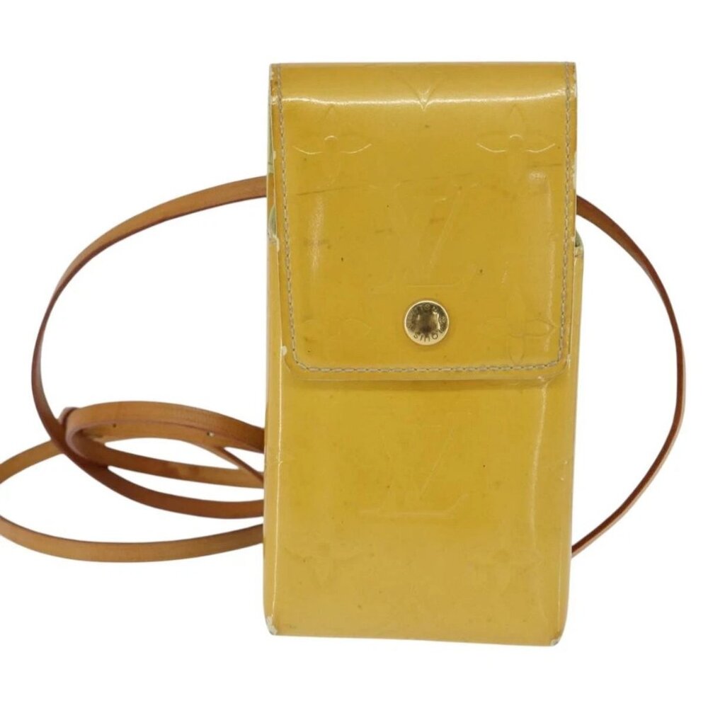 LOUIS VUITTON Monogram Vernis Walker Wallet Lime Yellow LV Auth BA6985 - Picture 2 of 16